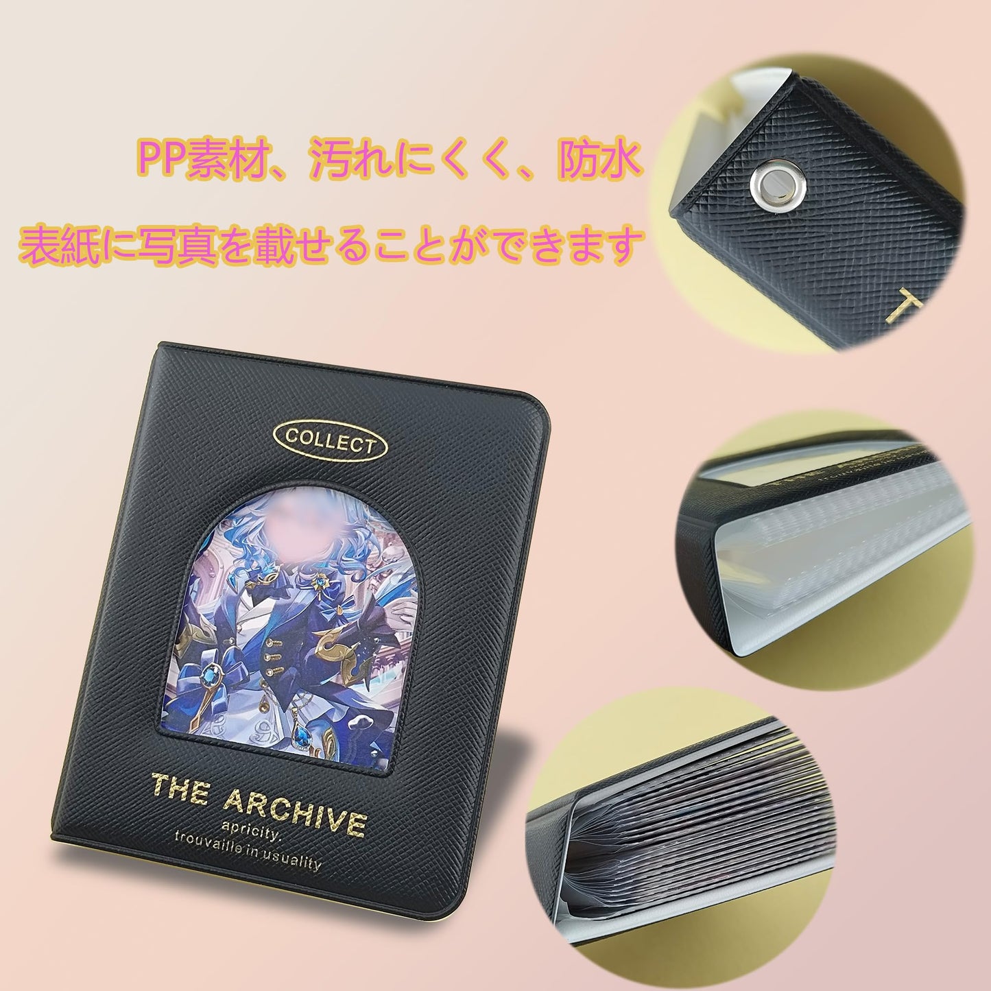 小さなカードフォルダー カード ファイル 1ポケット 40枚収納 トレカファイル 横入れ トレーディングカードホルダー 両面コレクション アルバム ゲーム・スポーツカード/切手/名刺の整理保管 トレーディングカード用アルバム・ファイル