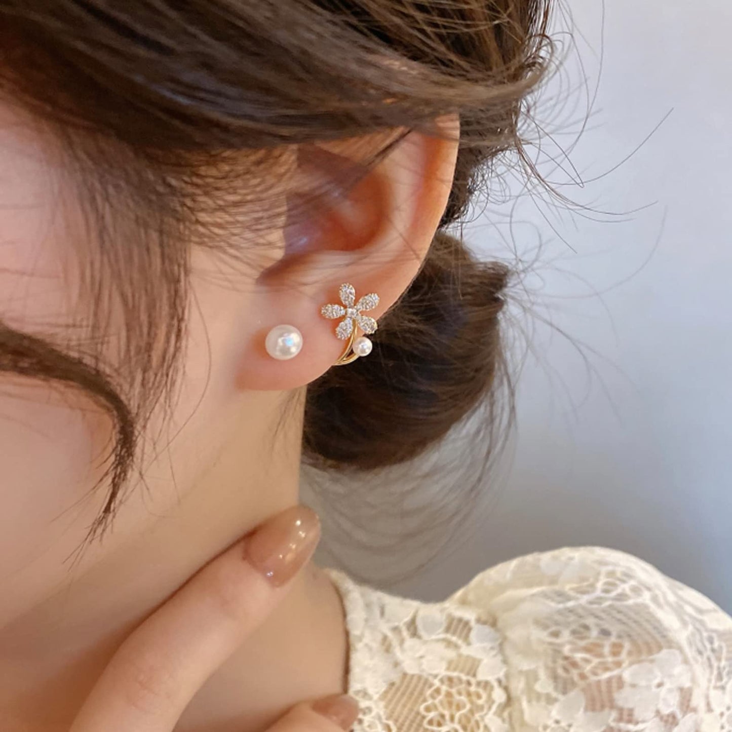 モチーフ パールピアス レディース 人気 アレルギー対応ピアス イヤリング 耳飾り 気質 女性 ギフト
