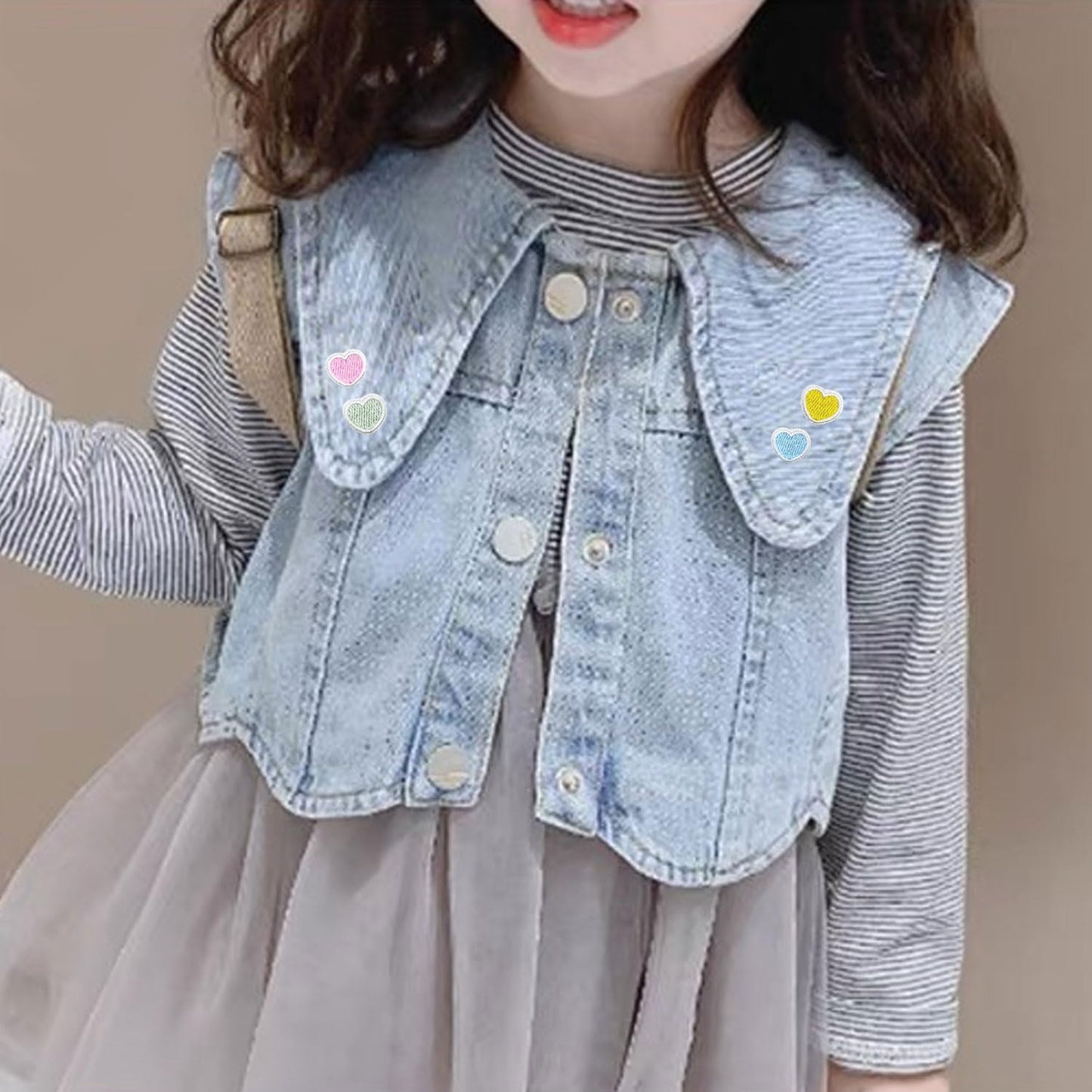 ワッペン アイロン ワッペン 小さなハート16個セット ファッション パッチ 修理 刺繍 アップリケ DIY 女の子 男の子 かわいい 装飾