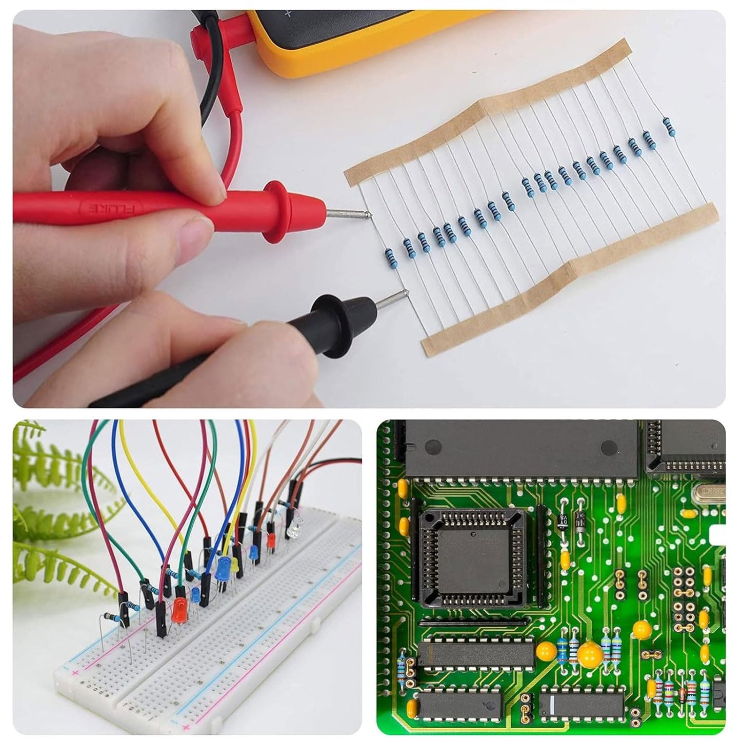 抵抗 セット 抵抗器 金属皮膜抵抗器 抵抗器キット 電子構造 基本部品 1R-1M 抵抗器 定格電力 1/4W 30種類 各20個入り【600pcs】 高精度 DIY 電子工作 電子実験 基本部品 キット