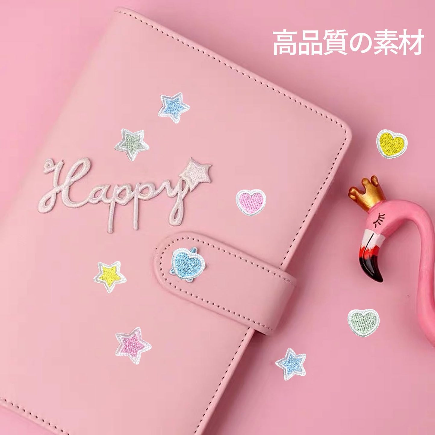 ワッペン アイロン ワッペン 小さなハート16個セット ファッション パッチ 修理 刺繍 アップリケ DIY 女の子 男の子 かわいい 装飾