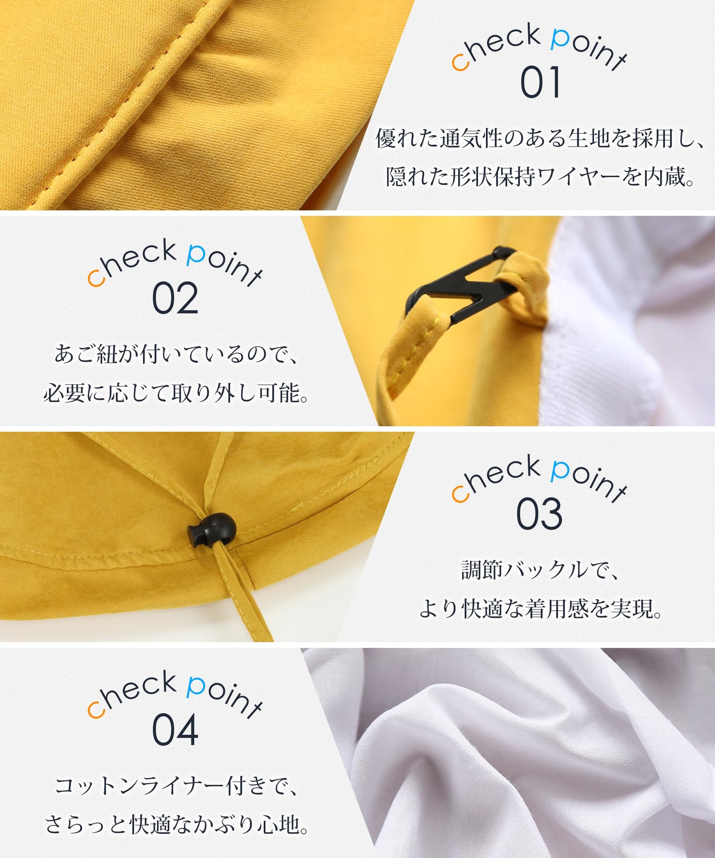 UVカット帽子 レディース 【13cm超広つば・UPF50+認証済み・日差し徹底ガード】 型崩れしない つば広 紫外線対策 風で飛ばない 日除け帽子 小顔効果 レディースハット 折りたたみ 携帯便利 あご紐