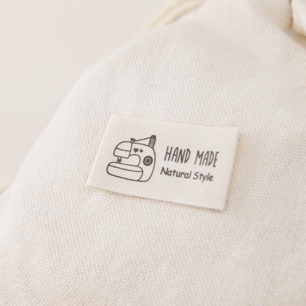 ハンドメイド タグ 布製 25枚 5種類 Handmade 赤い英文 タグ ハンドメイド用 コットン生地 ロゴ おしゃれ ワッペン 刺繍タグ ワッペン ラベル タグ DIY 縫製 手作り 手芸 バッグ/衣類/帽子などに飾り