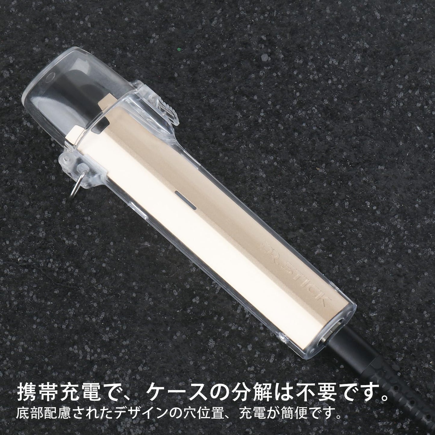 汎用交換ケース、Dr.Stick TypeX電子タバコ用の保護ケース 対応 ベイプ ドクタース TypeX収納カバー 抗衝撃 耐落下デザインネックストラップ付き (トランスペアレント)
