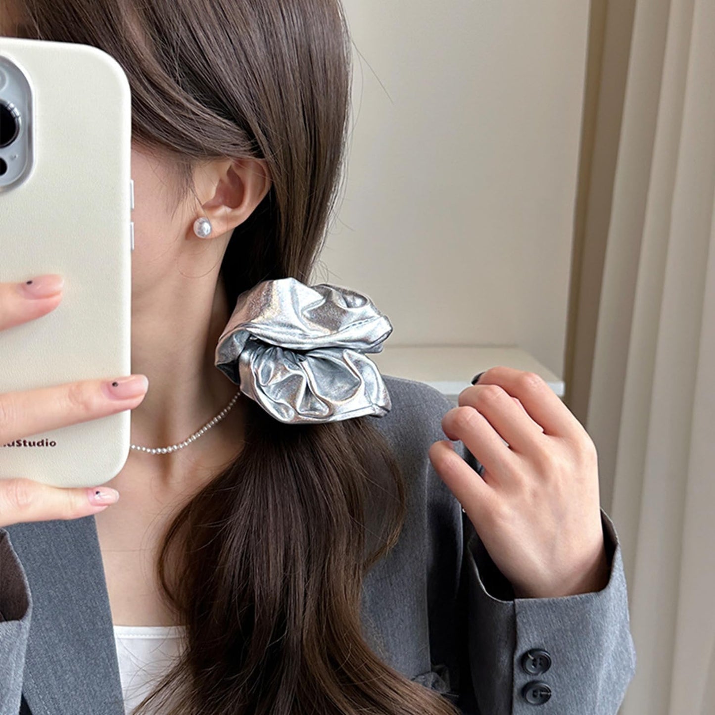 シュシュ ヘアゴム 花柄の生地 可愛いシュシュ 女性 ヘアアレンジ 髪ゴム レディース ヘアアクセサリー おしゃれ 大人 髪飾り 髪留め 高弾性 エレガント 韓国風 髪の厚い方でも使用可能