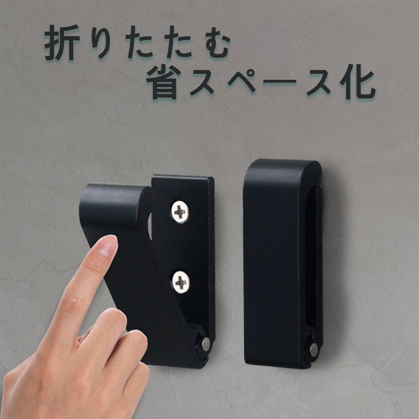 ウォールフック 3個セット 壁掛けフック 折り畳み バス キッチン ガレージ コートハンガー ウォールマウント ウォールフック アルミニウム合金ネジ 壁フック収納 フック ネジ付き