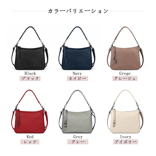 ショルダーバッグ 本革 レディース 2way 斜め掛けバッグ ハンドバッグ 斜めがけ 肩がけ 手提げ ファスナーポケット付き 軽量 大容量 柔らかい シンプル カジュアル 手持ち 人気 通勤