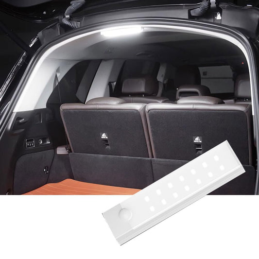 車のルーフのライト LEDセンサーライト バーライト 充電式ライト 2列のランプビーズ キャビネットライト 大容量電池 マグネット内蔵 車内照明 足元灯 配線工事不要