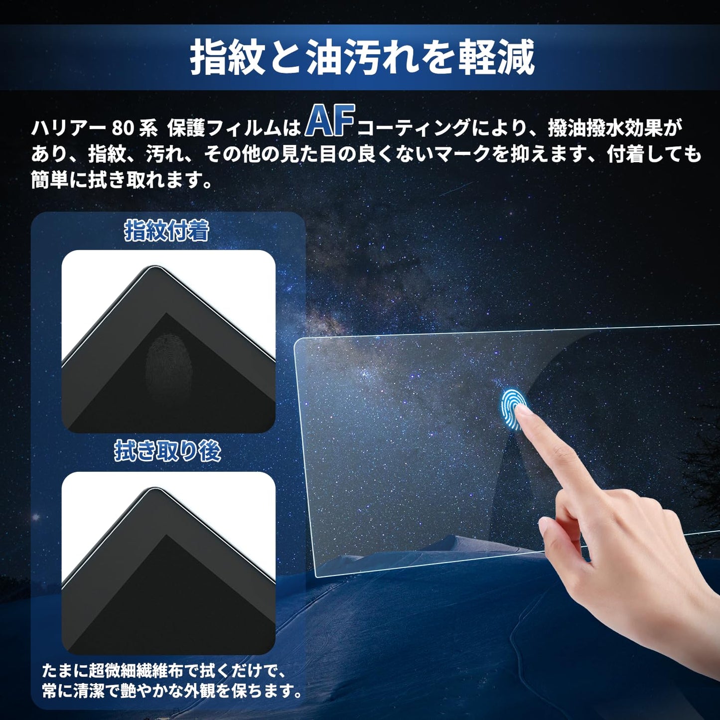 80 ハリアー 改良型 全面カバー ナビフィルム カスタム パーツ 保護フィルム キズ防止 9