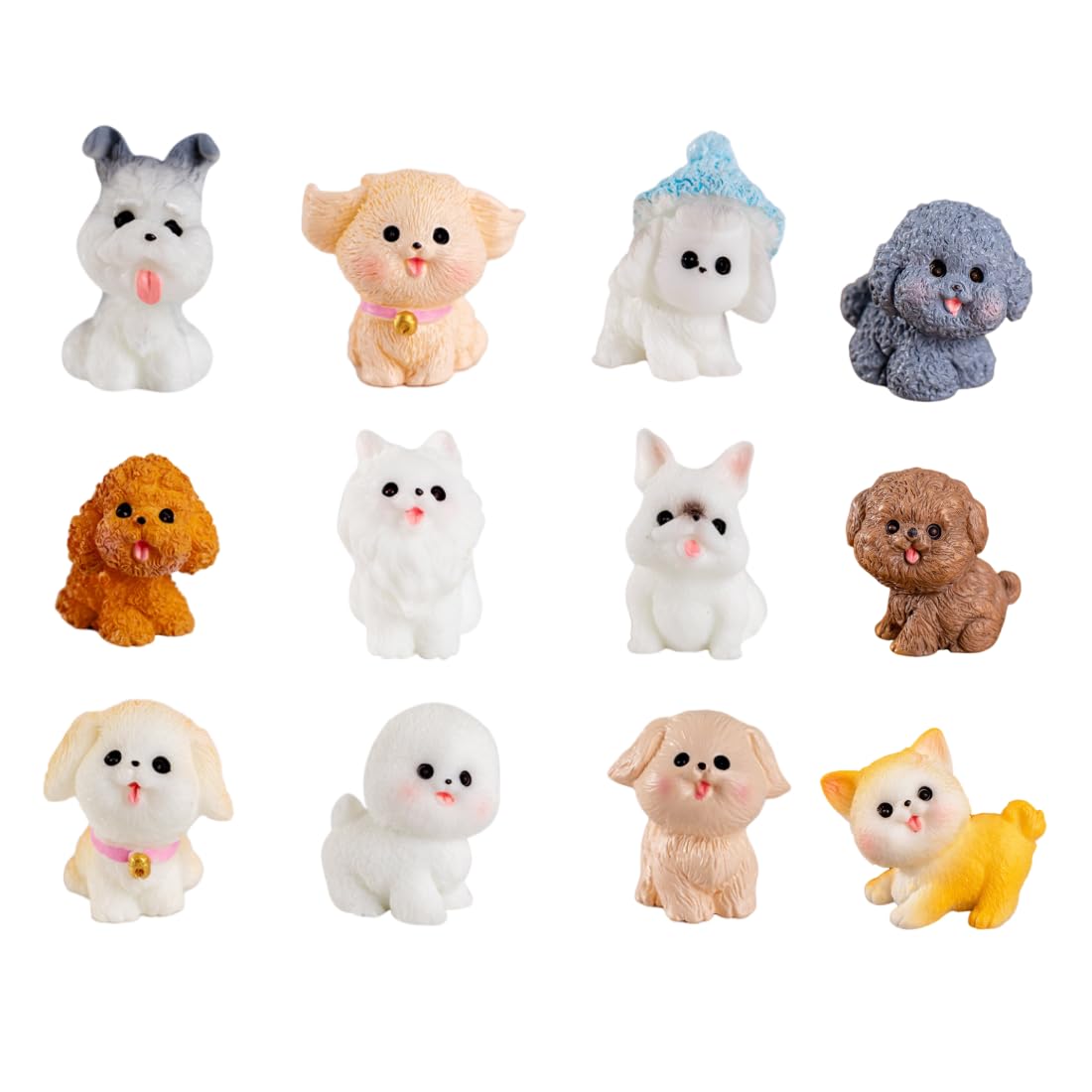 ミニ置物 ミニチュア 犬 10種類セット 小さいなワンチャン フィギュア 可愛い DIY 卓上 装飾 贈り物 風景置物 盆栽飾り 雑貨 おもしろ 新年 誕生日 クリスマス プレゼント アクセサリー オーナメント