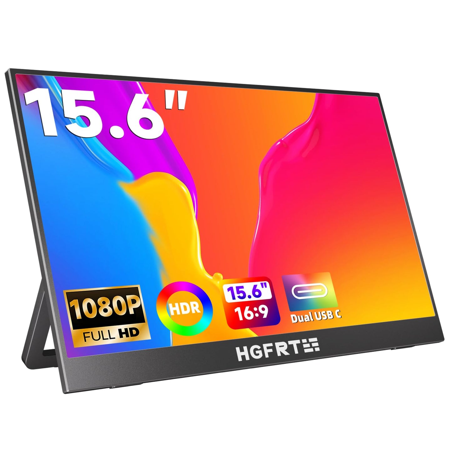 モバイルモニター  タッチパネル モバイルディスプレイ 自立スタンド付き 1920*1200 超薄型 軽量 IPS液晶パネル ゲーミングモニター スイッチ用モニター トラベルモニター 60Hz Tpye-C/mini HDMI スピーカー内蔵 電源アダプターなし PS4/PS5/XBOX/Switch/PC/Mac/XBOXなど対応 在宅ワーク リモートワーク