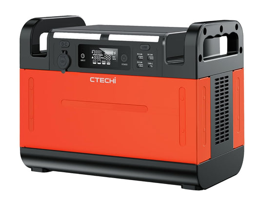 CTECHi ポータブル電源 大容量 1500W リン酸鉄リチウムイオン電池 ポータブルバッテリー 蓄電池 非常用電源 1210Wh/378000mAh パススルー機能付 MPPT制御 9台デバイス同時充電 家庭用 純正弦波 アウトドア キャンプ 車中泊 地震停電対策 防災グッズ LED/SOSライト付き