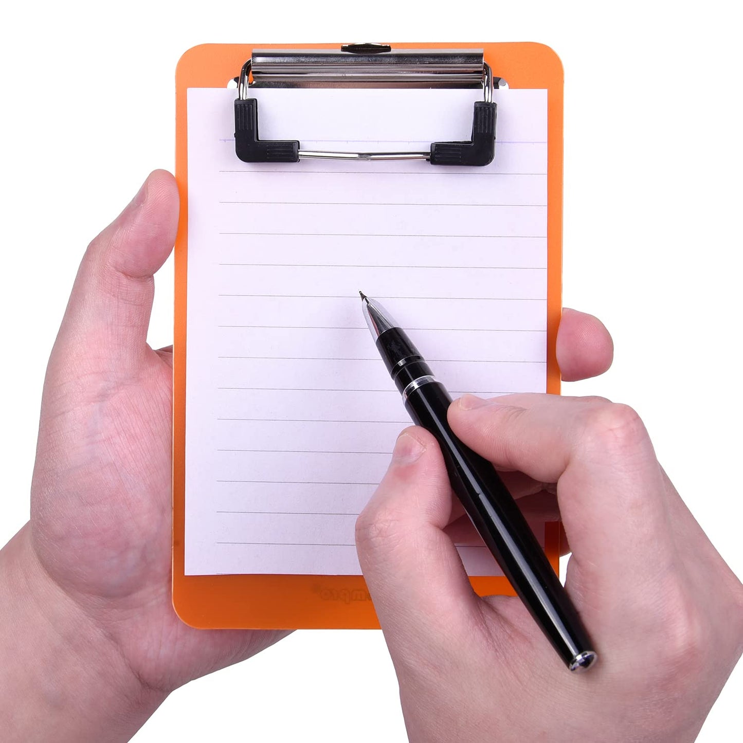 クリップボード A6サイズ メモ帳用 伝票バインダー プラスチック 領収書/会計票整理 ミニサイズ 18 x 12cm 2枚入り ブラック＋ブルー