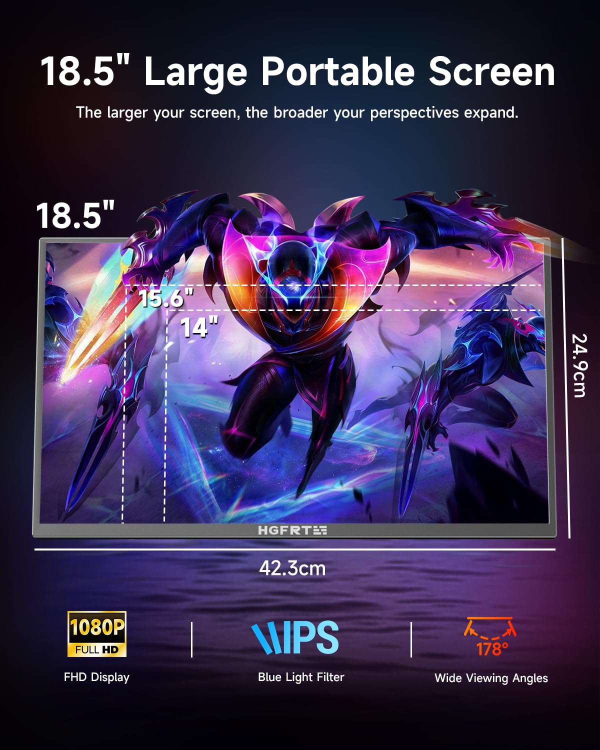 モバイルモニター  タッチパネル モバイルディスプレイ 自立スタンド付き 1920*1200 超薄型 軽量 IPS液晶パネル ゲーミングモニター スイッチ用モニター トラベルモニター 60Hz Tpye-C/mini HDMI スピーカー内蔵 電源アダプターなし PS4/PS5/XBOX/Switch/PC/Mac/XBOXなど対応 在宅ワーク リモートワーク