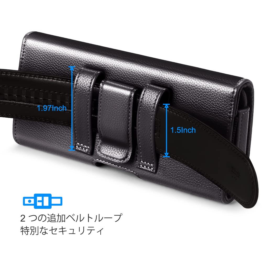 スマホポーチ メンズ 持ち運びやすい レザー 携帯ポーチ ウエスト スマホベルトポーチ 汎用 6.7インチ以下の全機種対応 スマホバッグ ビジネスシーンや屋外作業などで使える (1茶色)
