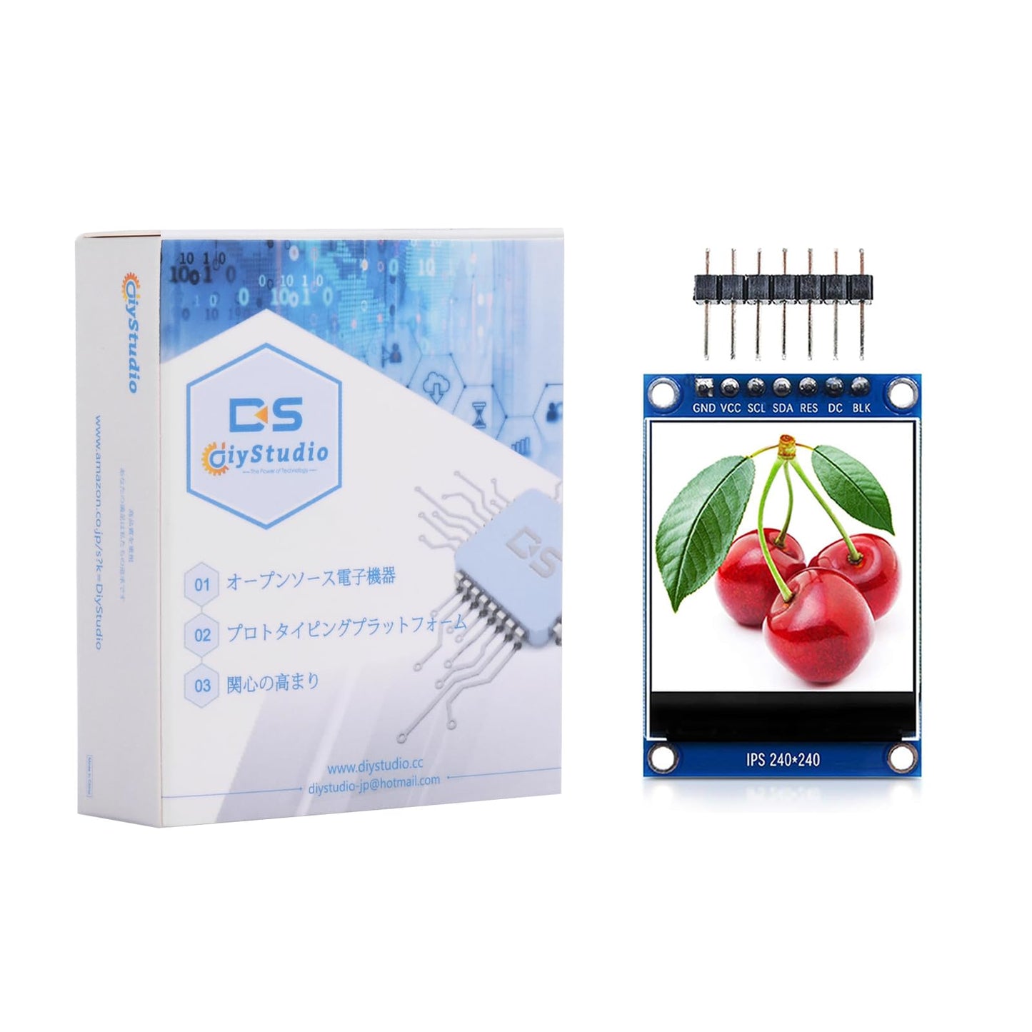1.3" カラーIPS LCDディスプレイ240X240解像度 HD TFTカラフルスクリーンモジュールHD画面LEDバックライト、ドライバーIC ST7789VW 7ピン4つのSPIインターフェースRGB 65Kフルカラー 3.3V、TFTスクリーンの代替品 、 MEGA 2560 / AVR / STM32 / ARM/PIC と互換性があります