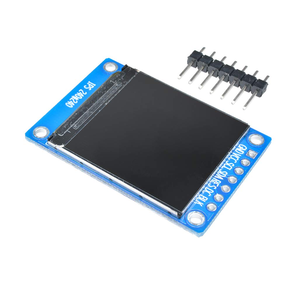 1.3" カラーIPS LCDディスプレイ240X240解像度 HD TFTカラフルスクリーンモジュールHD画面LEDバックライト、ドライバーIC ST7789VW 7ピン4つのSPIインターフェースRGB 65Kフルカラー 3.3V、TFTスクリーンの代替品 、 MEGA 2560 / AVR / STM32 / ARM/PIC と互換性があります