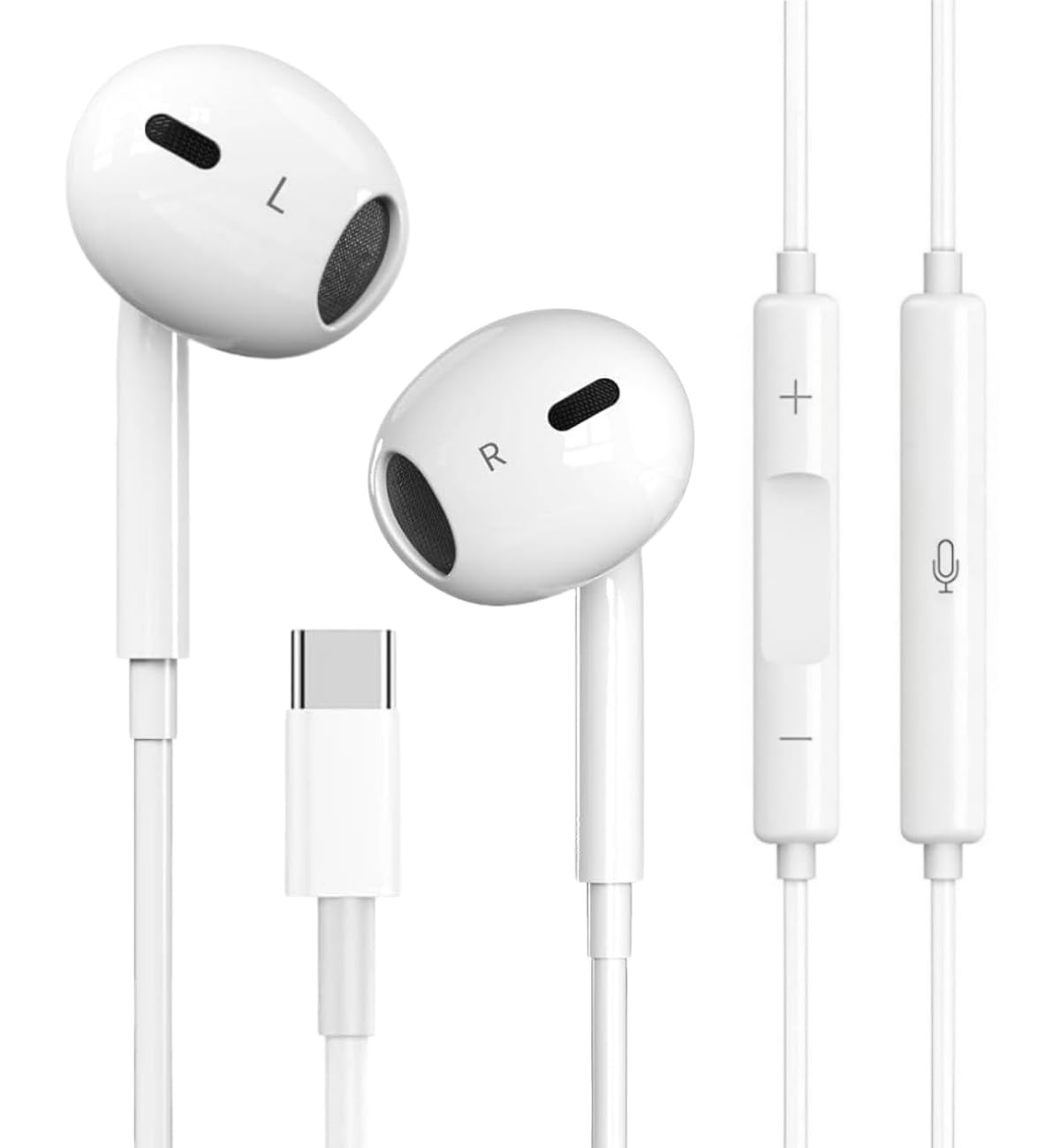 イヤホン タイプc イヤホン 有線 iPhone15/iPhone16/Galaxy/Xperia/Google/iPadなど対応 Type-c イヤホン マイク付きクリア通話 USB Type-Cインターフェース機器に対応できる