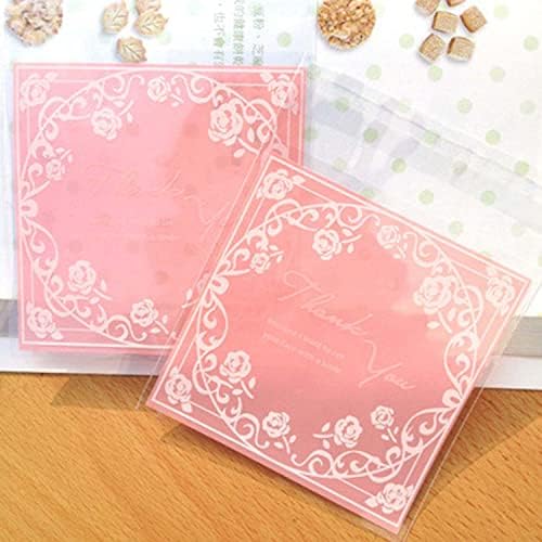 自粘着バッグ 200pcs 小分け袋 10*11+3cm 厚手半透明袋 ギフトバッグ DIY 手作り袋 ジュエリー袋 可愛いお洒落ポーチ ラッピングポーチ アクセサリー収納 小物入れプラスチックバッグ (4カラ-200pcs)