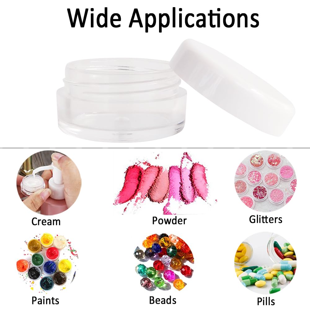 リームケース 小分け容器 ケース 16個 5ml 化粧品 小分け丸ケース コスメ ジェル ボディクリーム 詰め替え容器 収納 かわいい 旅行 携帯 ビーズ ネイル収納ボックス 多色 クリーム容器