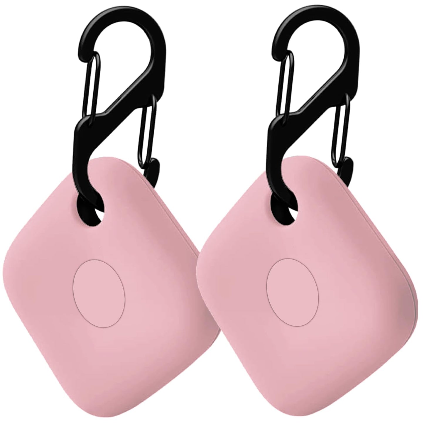 2枚セット】For Anker (ユーフィ) Security SmartTrack Link ケース [ストラップ3種付き] 紛失防止 スマホ/カバン/鍵/荷物/財布/ペット首輪などに (ブラック+ホワイト)