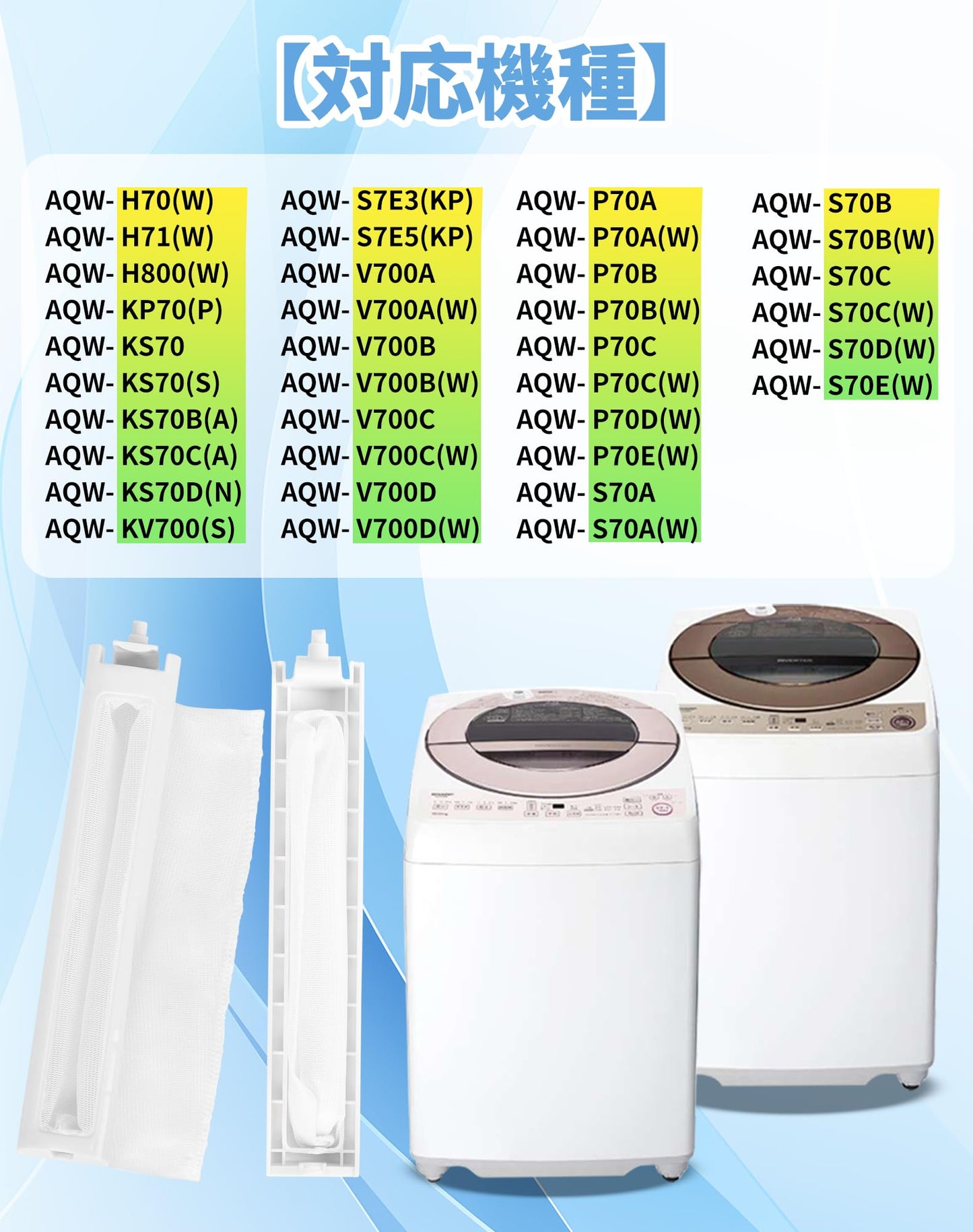 洗濯機用 糸くず フィルター LINT-16 サンヨー aqua 洗濯機 フィルター 糸屑フィルター ゴミ取りネット 塵取りフィルター アクア用 サンヨー用 洗濯機糸くずフィルター 洗濯機用交換部品(2個入)