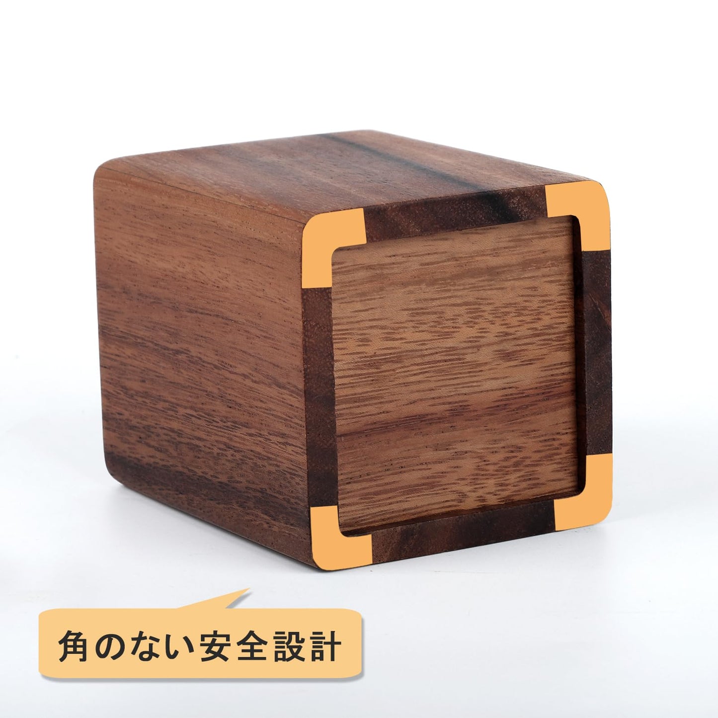 ペン立て 木製 ペンスタンド 卓上 オシャレ 天然木 ウォールナット材 筆立て 文具収納 鉛筆立て おしゃれ ぺんたて シンプル ぺん入れ (角型,2個セット)