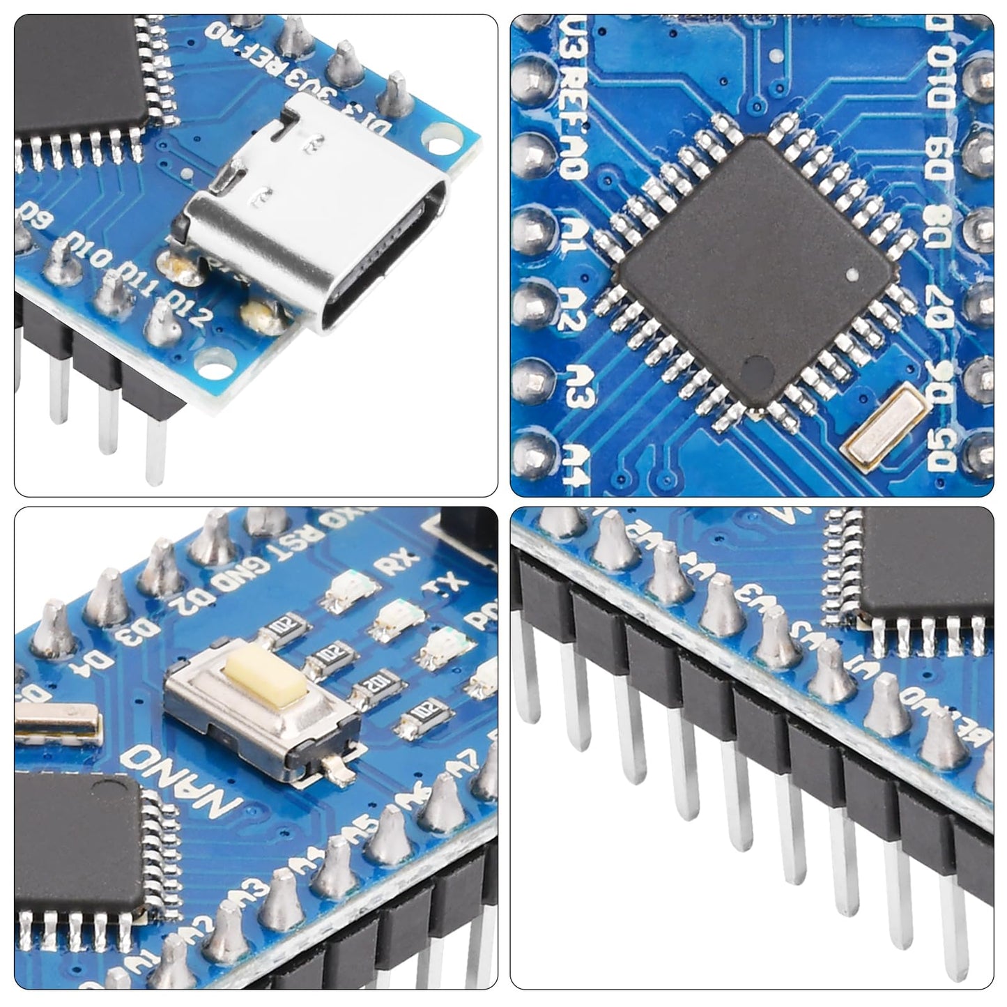 NANO V3.0 CH340 Type-Cインターフェース ピンアウト未はんだの開発ボードモジュール