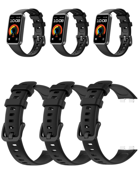 HUAWEI Band 8/Band 9対応 替えベルト 3個セット 交換バンド シリコン製 ファーウェイバンド9 交換ベルト 柔らかい クイックリリース機能 スマートウォッチ