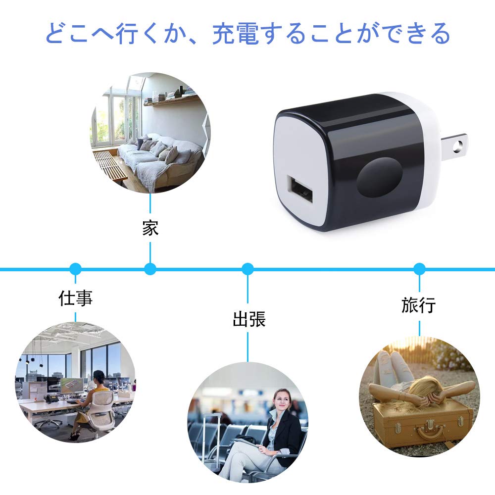 USB電源アダプタ usbコンセント 【3個セット-1USBポート】 iPhone 16充電器 携帯充電器 充電アダプタ Android充電器 アンドロイド充電器 スマホ急速充電 コンパクト iPhone16/15/14/13/12/11/ Xシリーズ、ゲーム機など機器対応