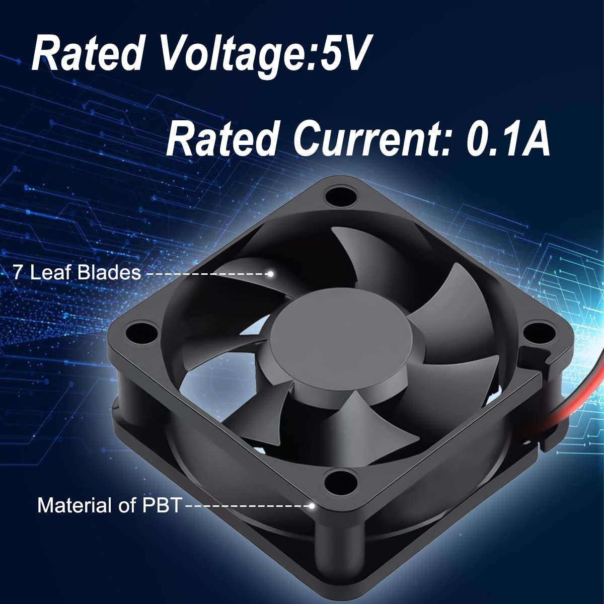 ブラシレス冷却ファン 40mm x 10mm DC 5V 4010高性能PCファン 、デュアルボールベアリング、低ノイズ - 5パック、メッシュカバーとネジ付き