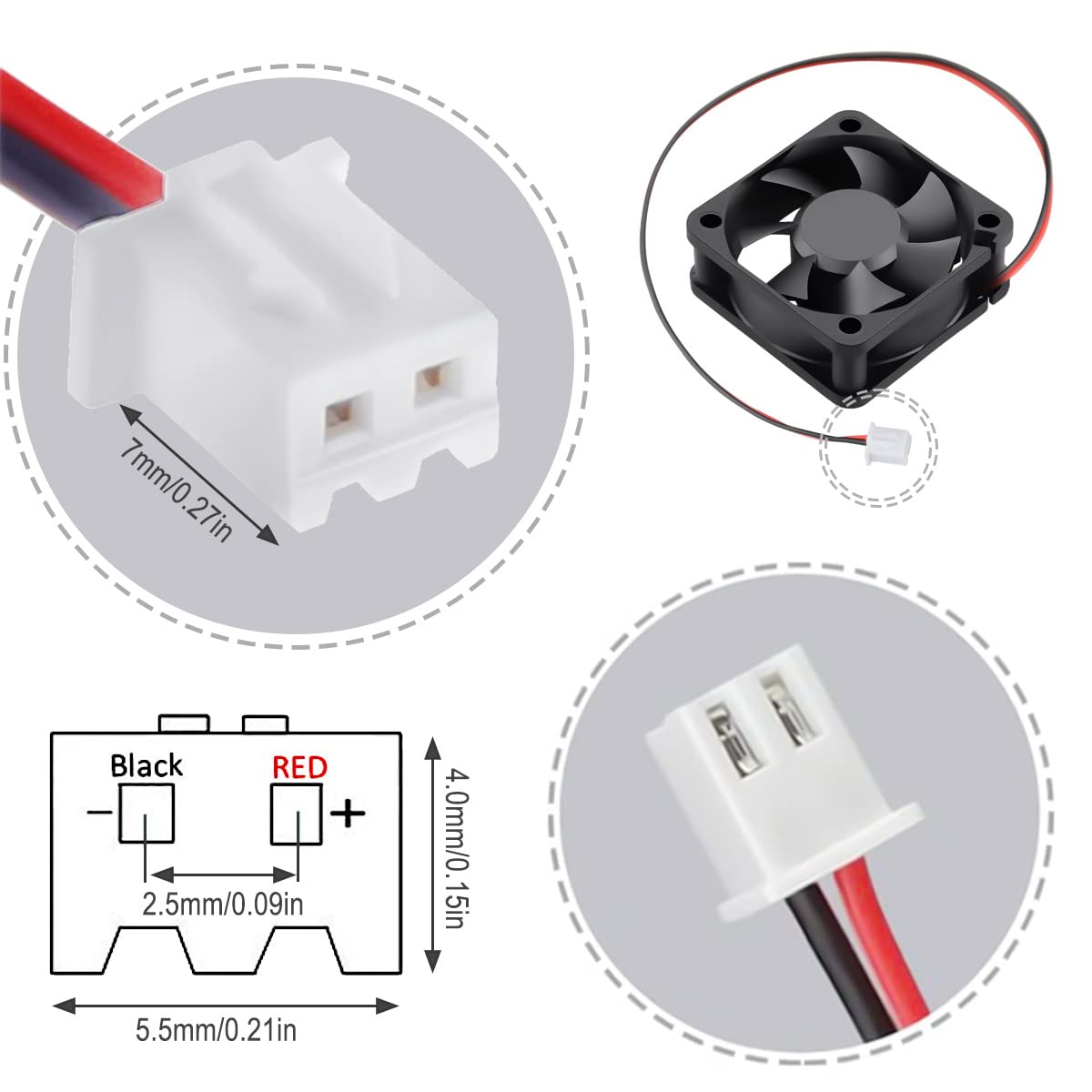 ブラシレス冷却ファン 40mm x 10mm DC 5V 4010高性能PCファン 、デュアルボールベアリング、低ノイズ - 5パック、メッシュカバーとネジ付き