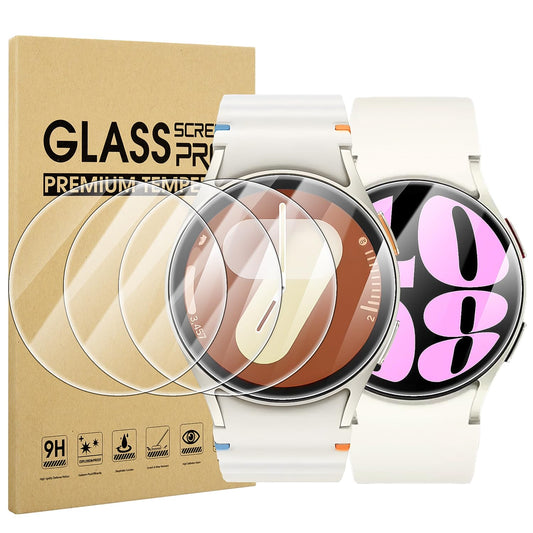 【4枚入り】for Samsung Galaxy Watch 7/6/5/4 40mm ガラス フィルム 9H高硬度保護 貼り直し可 Galaxy Watch 7/6/5/4 40mm 保護フィルム 気泡防止 飛散防止 高清 耐指紋 ギャラクシーウォッチ 7/6/5/4 40mm フィルム