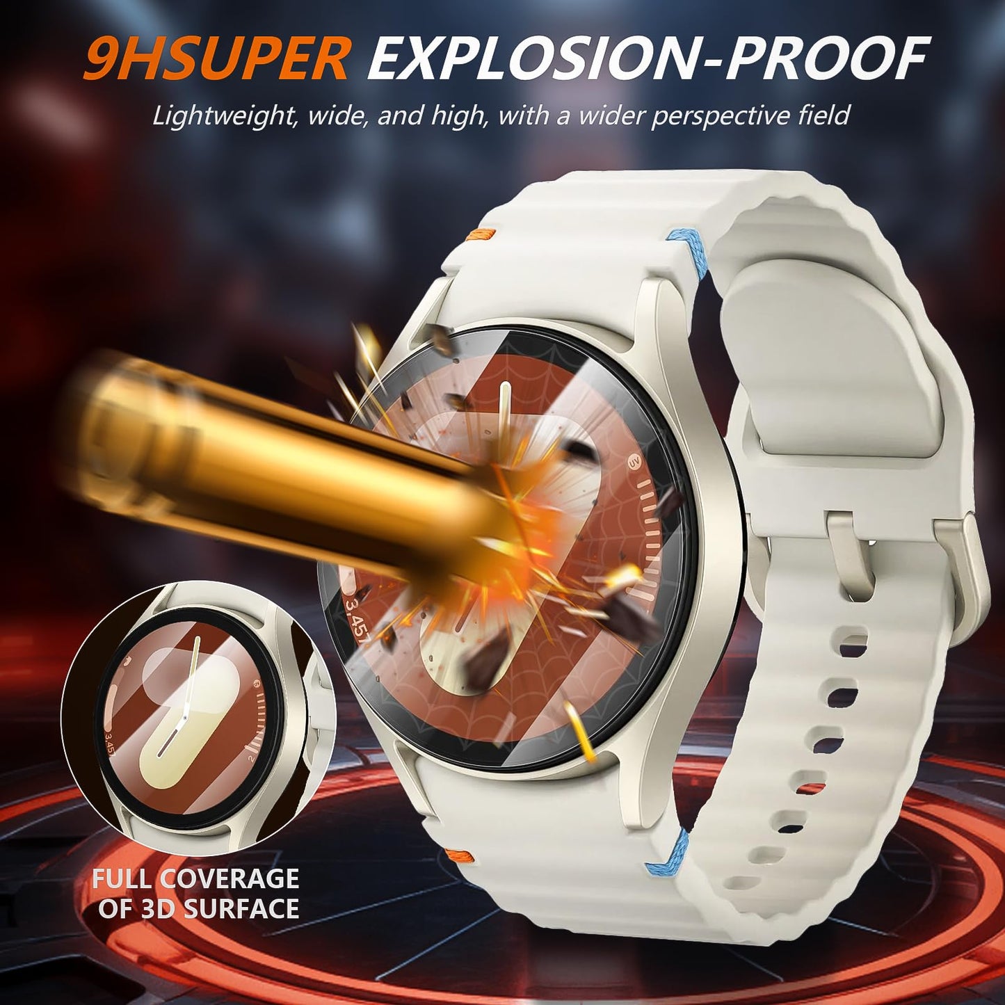 【4枚入り】for Samsung Galaxy Watch 7/6/5/4 40mm ガラス フィルム 9H高硬度保護 貼り直し可 Galaxy Watch 7/6/5/4 40mm 保護フィルム 気泡防止 飛散防止 高清 耐指紋 ギャラクシーウォッチ 7/6/5/4 40mm フィルム