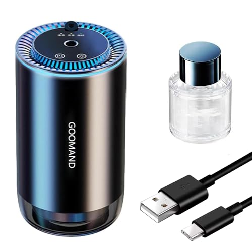 アロマディフューザー 超音波式 静音 自動ON/OFF 大容量バッテリー USB給電 車用アロマ ネブライザー アロマ 芳香器 雰囲気ライト 振動検知駆動機能付き