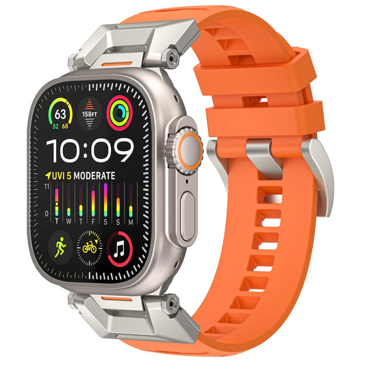 新登場 アップルウォッチ バンド ultra 49mm/46mm/45mm/44mm/42mm Series 10/9/8/7/SE2/SE/6/5/4/3/2/1 Apple Watch バンド スポーツ 防水 TPU 柔らかい アップルウォッチ ベルト メンズ スポーツ