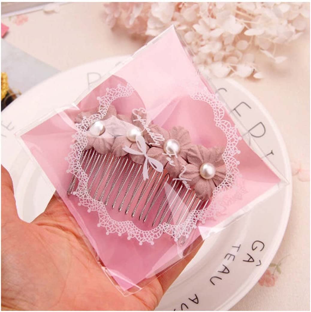 自粘着バッグ 200pcs 小分け袋 10*11+3cm 厚手半透明袋 ギフトバッグ DIY 手作り袋 ジュエリー袋 可愛いお洒落ポーチ ラッピングポーチ アクセサリー収納 小物入れプラスチックバッグ (4カラ-200pcs)