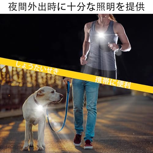 ランニングライト LEDクリップライト USB 充電式 3種類の照明モード 夜間照明 発光 軽量 ランニングウォーキングライト ジョギング キャンプ 犬の散歩に