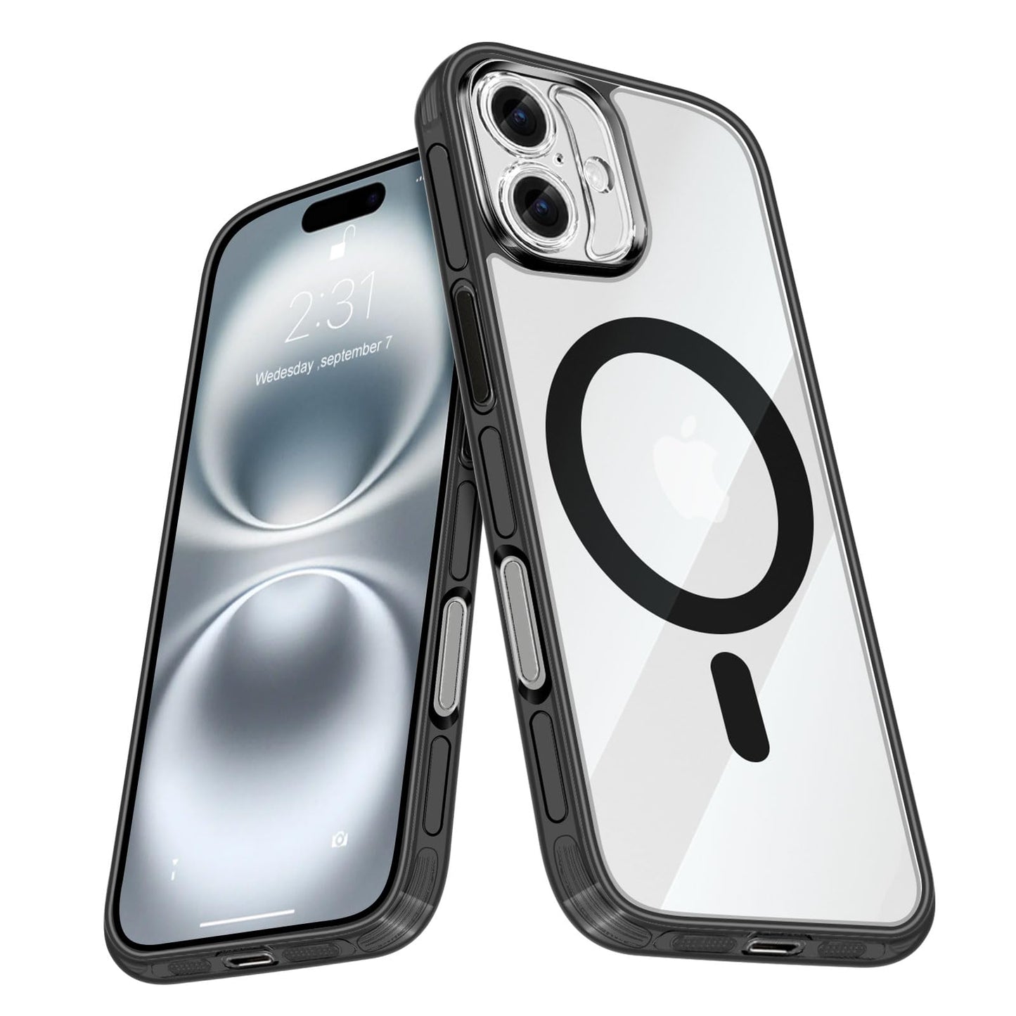 アイフォン 15ProMax ケース クリア MagSafe対応 耐衝撃 TPU 透明 アイフォン15 薄型 レンズ保護 バンパー カバー 米軍MIL規格取得 スマホケース 衝撃吸収 ワイヤレス充電対応 黄変防止 耐久性 (クリア)