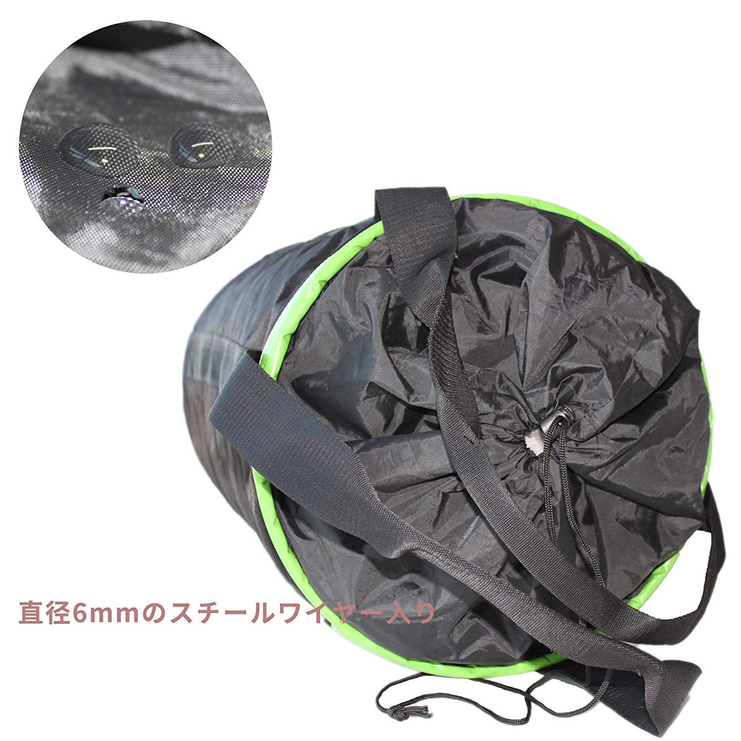 YOTENKA 荷揚げバケツ リフトバッグ 巾着付き 底面厚鉄板入り 最大荷重100KG Φ35cm*H60cm