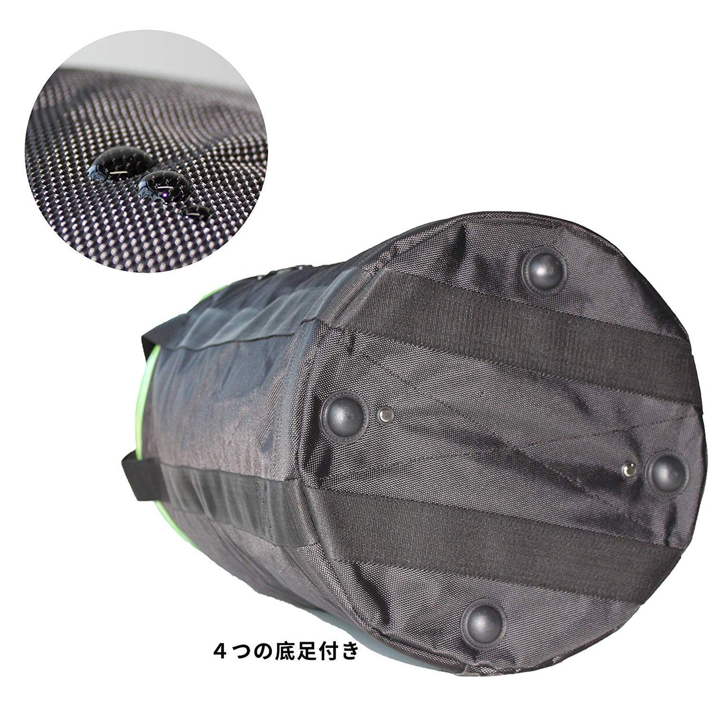 YOTENKA 荷揚げバケツ リフトバッグ 巾着付き 底面厚鉄板入り 最大荷重100KG Φ35cm*H60cm