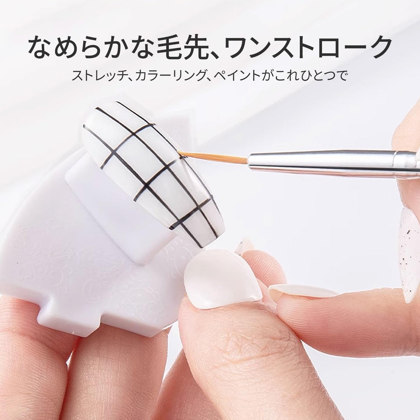 ネイル 筆 ネイルブラシセット【6個入り】ジェルネイルブラシセット ネイルアートラインブラシ スマッジペンシル プルラインスカルプティングペン (A)