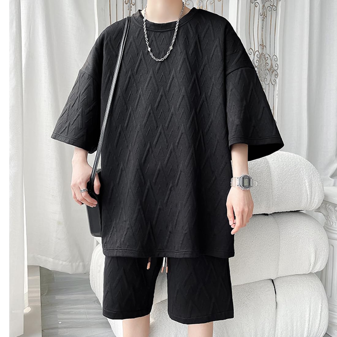 ットアップ メンズ Tシャツ 夏 夏服 大きいサイズ おしゃれ スウェット ジャージ 半袖 半ズボン 上下セット ショットパンツ 2点セット 部屋着 トレーニング