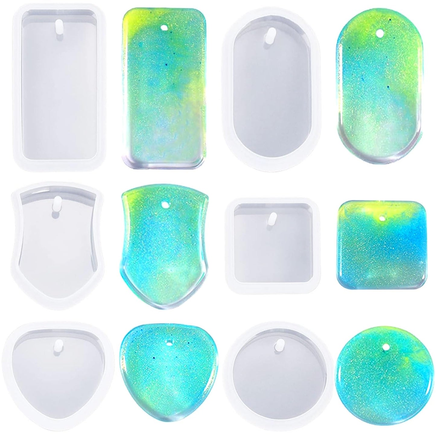 レジンセット PPシート 10枚 流砂シール 液体レジン DIY プラスチックパッド シェイカーモールド シャカシャカペンダント 流砂型 スペシャル