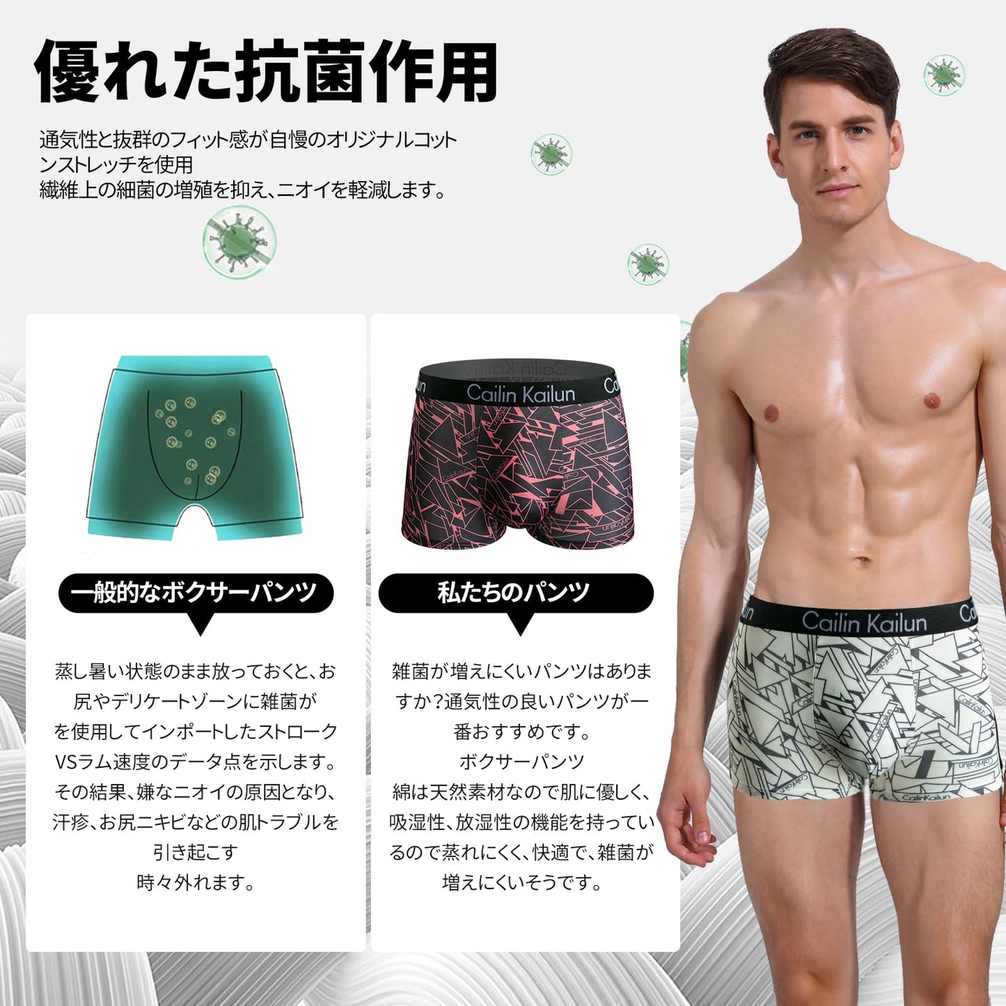 ボクサーパンツ メンズ 下着 4枚セット 前閉じ 通気防臭 吸水速乾 ボクサーブリーフ ローライズ L-5XL