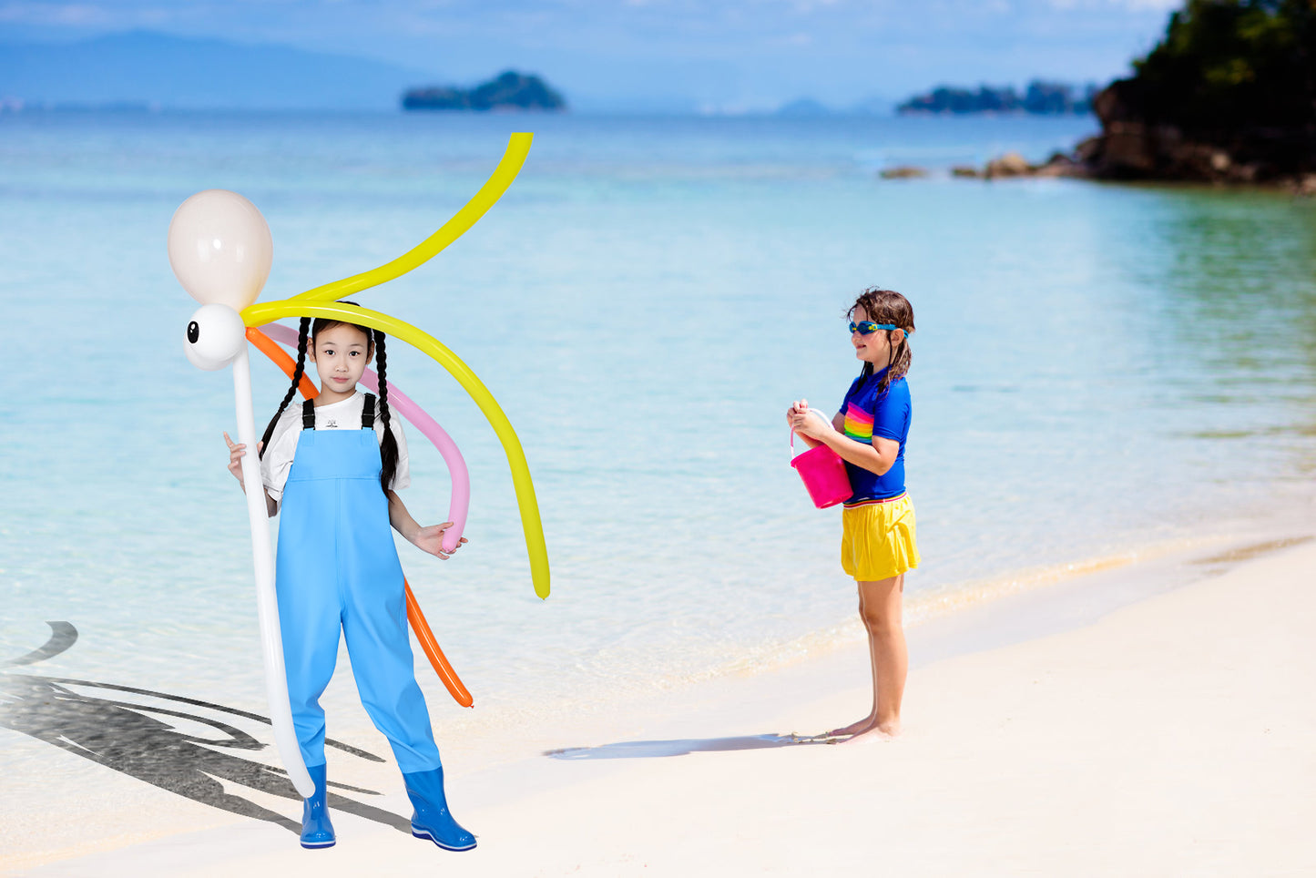 子供 ウェーダー キッズ 胴長 防水 ズボン 長靴 子供用 簡単着脱 滑り防止 砂浜遊び 釣り遊び 海辺 田んぼ 渓流 潮干狩り かわいい チェストハイウェーダー