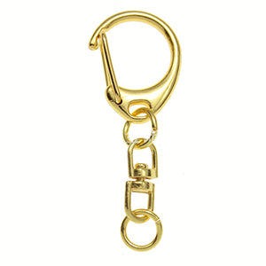 キーホルダー 金属パーツ ロブスタークラスプ キーホルダーパーツ ワンタッチキーホルダー 回転留め具付き 手作りキーホルダーパーツ DIY ハンドメイド 全長4.7cm 30個 3色