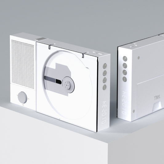 】TINYL SPLITタイノ スプリット3in1 CDプレーヤー「ポータブルCDコンポ CDプレーヤー Bluetoothスピーカー」防振/小型/軽量、音楽再生/語学学習/胎児教育 日本語説明書 (透明)