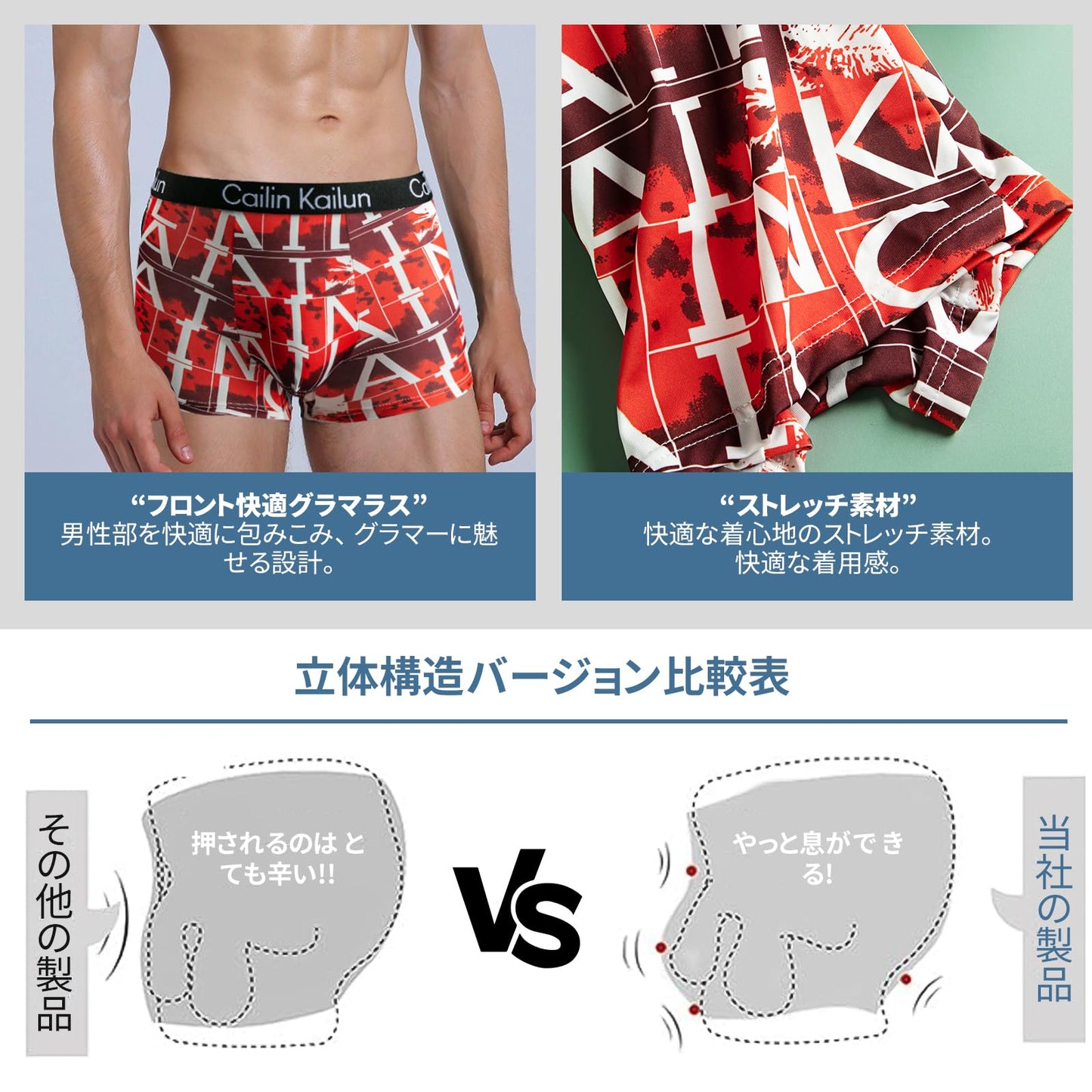 ボクサーパンツ メンズ 下着 4枚セット 前閉じ 通気防臭 吸水速乾 ボクサーブリーフ ローライズ L-5XL