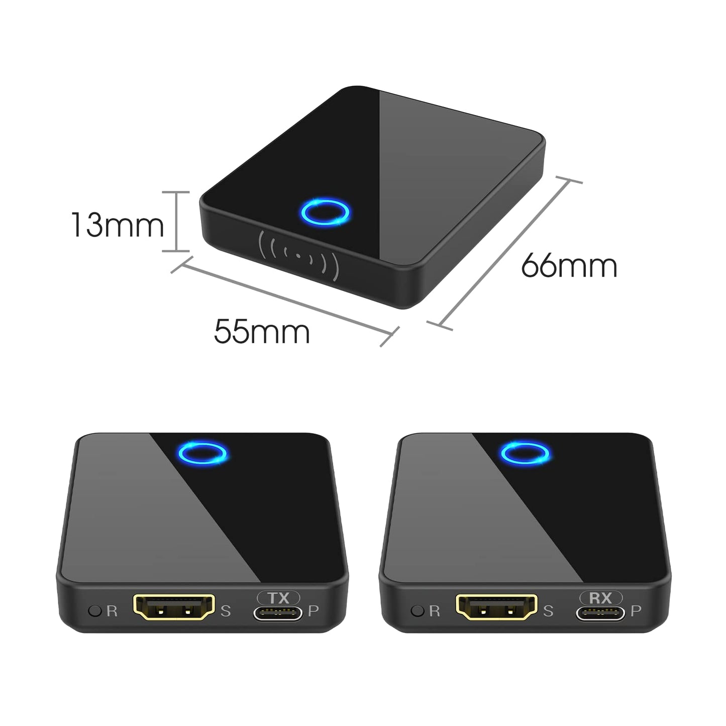 【日本技適認証取得】ワイヤレスHDMI送信機と受信機、Binken【4K/5Ghz/30M安定転送距離】HDMIエクステンション、ノートパソコン、ホームシアター、会議、ゲームなどのHDTVプロジェクター HDMI延長器 エクステンダー (ワイヤレスHDMI)
